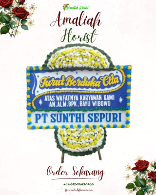 Papan Bunga Duka di Girian Weru Satu